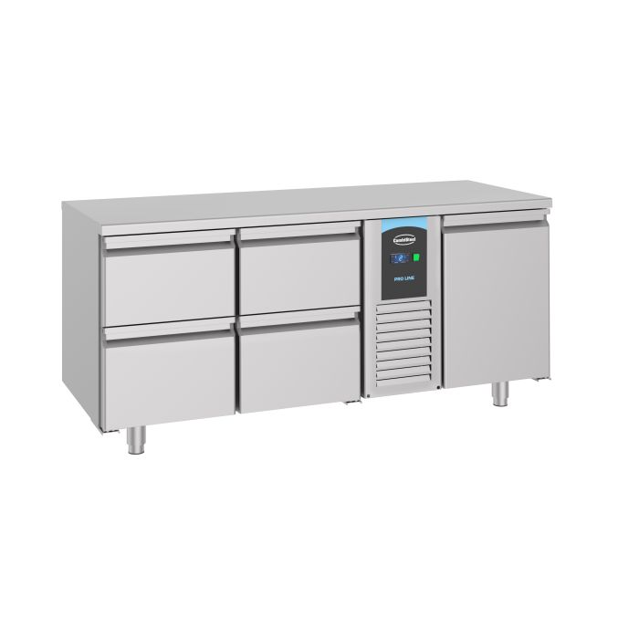 Koelwerkbank 1 deur 4 laden