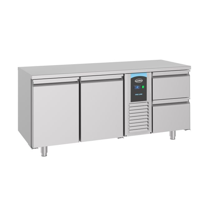 Koelwerkbank monoblock 2drs/2laden