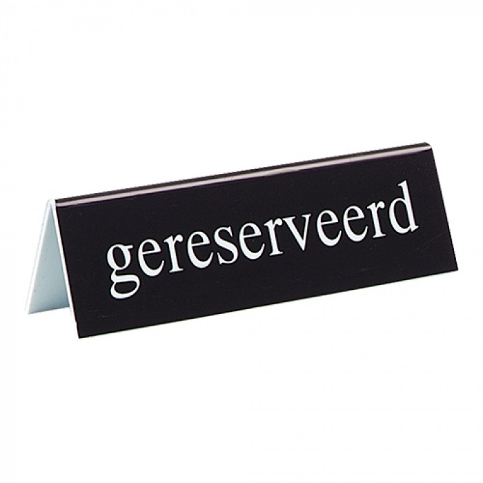 Tafelbord "gereserveerd"
