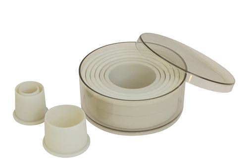 Stekerdoos rond/glad 9-dlg