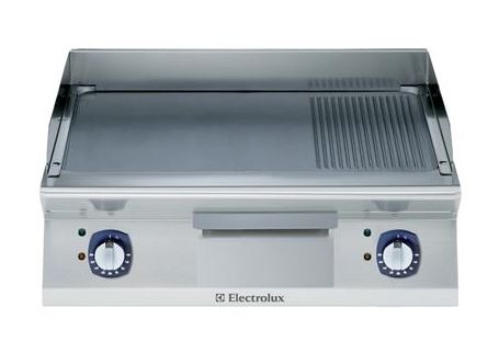 Bakplaat elektr. glad/rib 2 zones Bakplaat elektr. glad/rib 2 zones