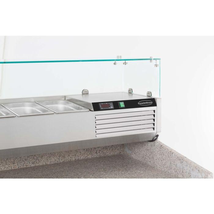 Gekoelde opzetvitrine 1/4 GN x 5 Gekoelde opzetvitrine 1/4 GN x 5