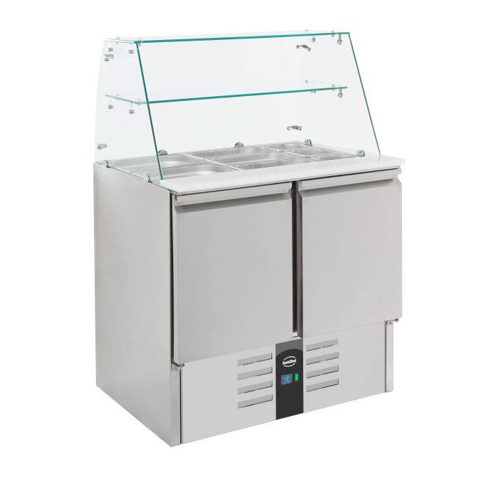Saladette met glasopstand 2 drs