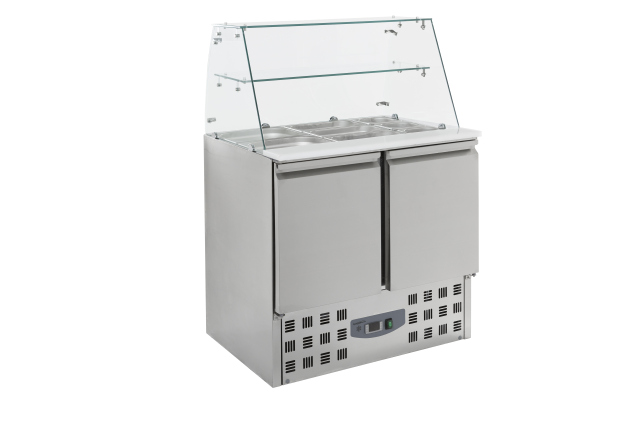 Saladette met glasopstand 2 drs