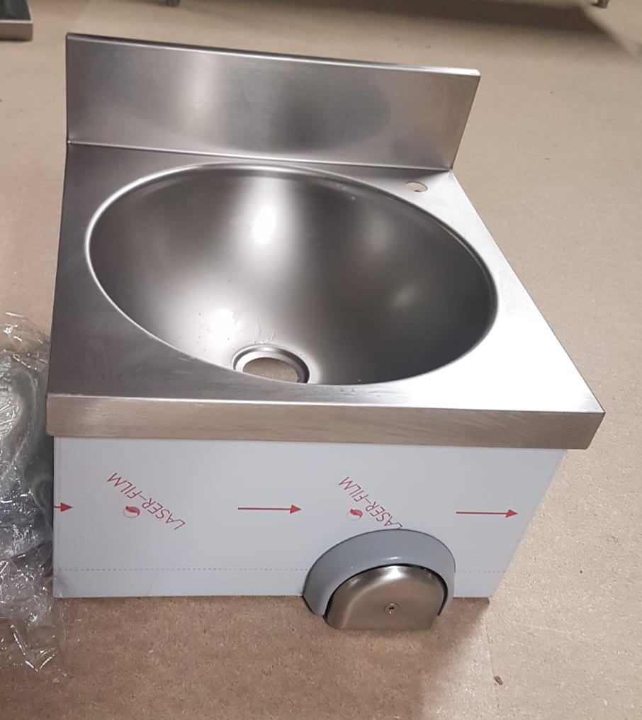 RVS Handenwasbak drukknop 400x400