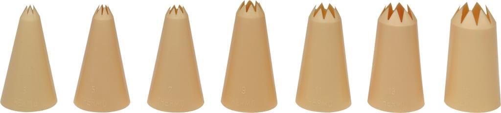 Garneerspuitjes gekarteld 7 st