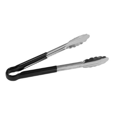 Serveertang RVS 25cm Zwart