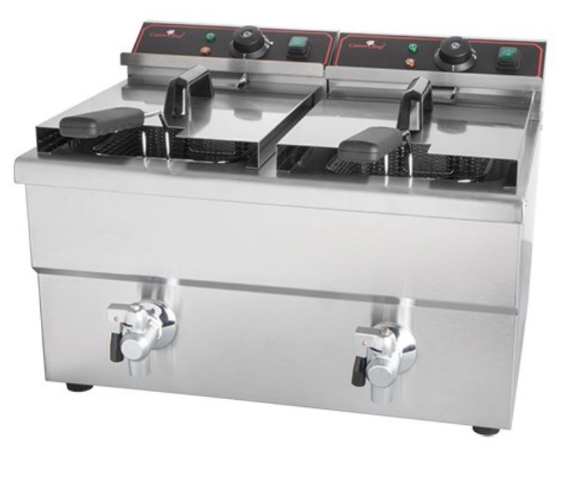 Friteuse Caterchef+Kr. 2x8ltr Friteuse Caterchef+Kr. 2x8ltr