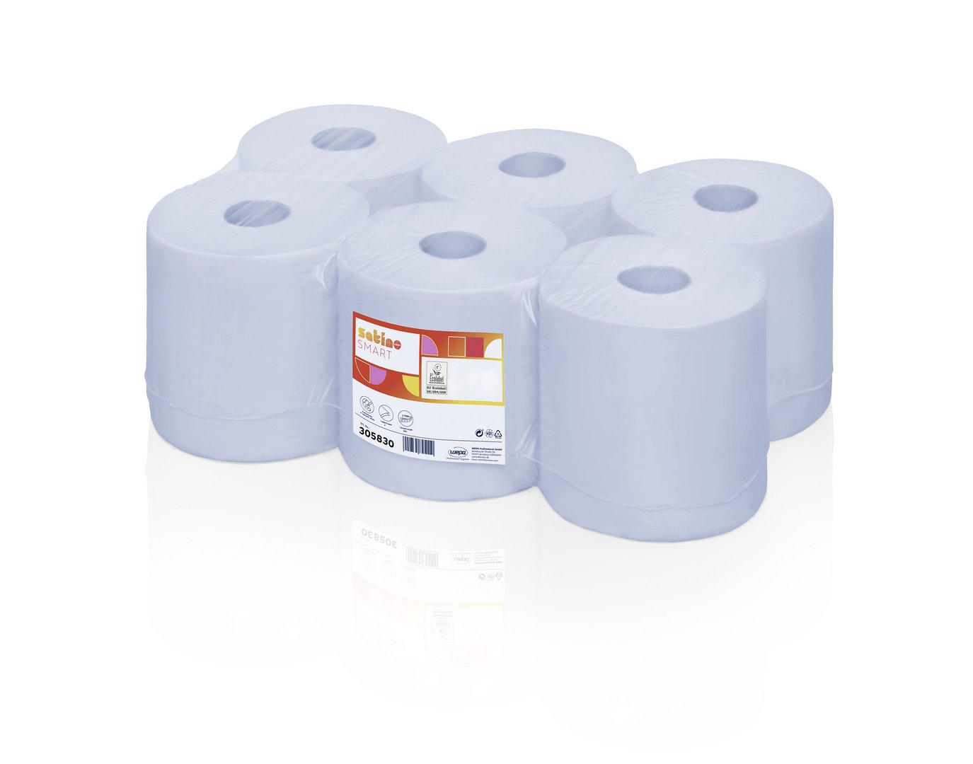 Satino Smart Poetsrol 1Laag Blauw Satino Smart Poetsrol 1Laag Blauw