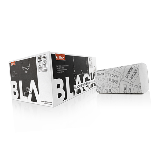 Satino Black Handd. VV 2lg 25x23cm Satino Black Handd. VV 2lg 25x23cm