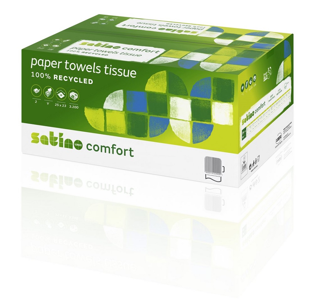 Satino Comfort Handdoek 2lg 25x23cm Satino Comfort Handdoek 2lg 25x23cm