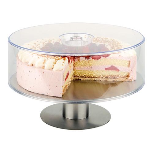 Taartstandaard RVS draaivoet 7x31cm