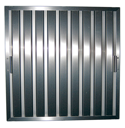 Lamellen Filter RVS 495x495x25mm