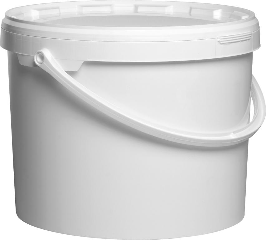 Emmer Wit kunststof 11,5Ltr m/deks Emmer Wit kunststof 11,5Ltr m/deks