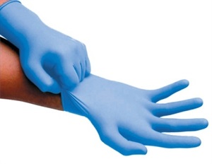 Handschoen Nitril Blauw XL Ongepoed