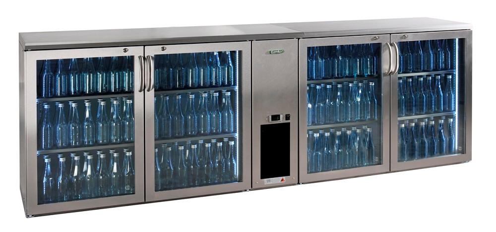 Gamko Flessenkoeling 4drs Glas RVS