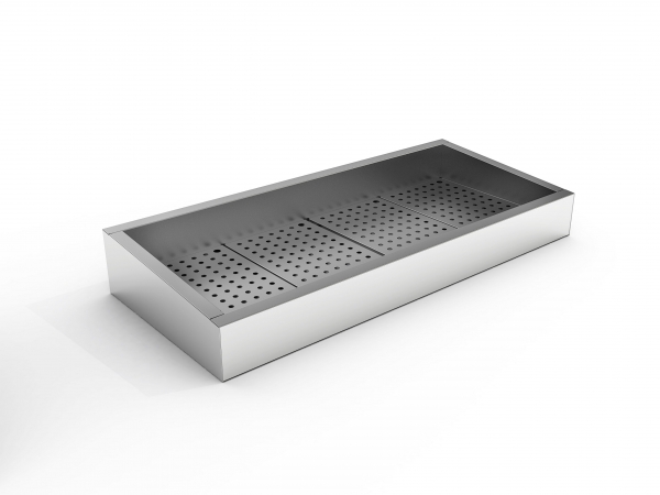 Crushed Ice Bak 4/1 GN Schuin RVS