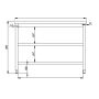 Werktafel 2 bodemschappen 1700x600 Werktafel 2 bodemschappen 1700x600