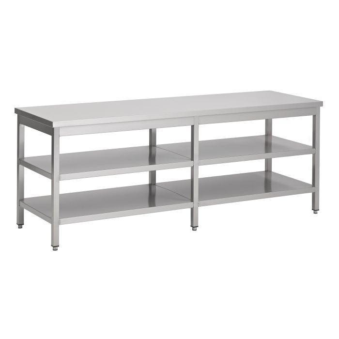 Werktafel 2 bodemschappen 2100x600