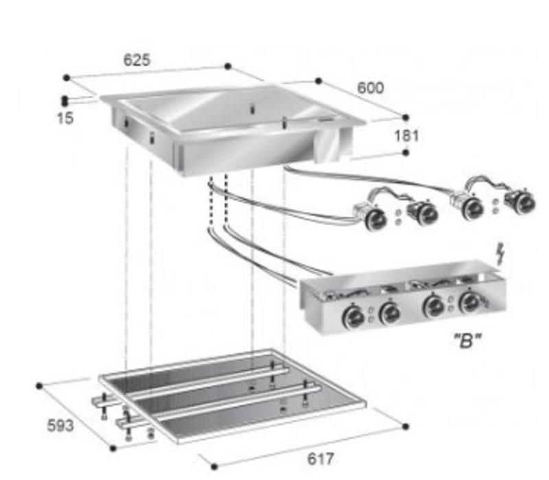 DropInn Elektrische Bakplaat Chroom DropInn Elektrische Bakplaat Chroom