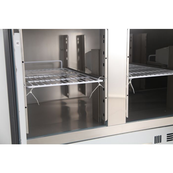 Pizzawerkbank glasopstand 3 deuren Pizzawerkbank glasopstand 3 deuren