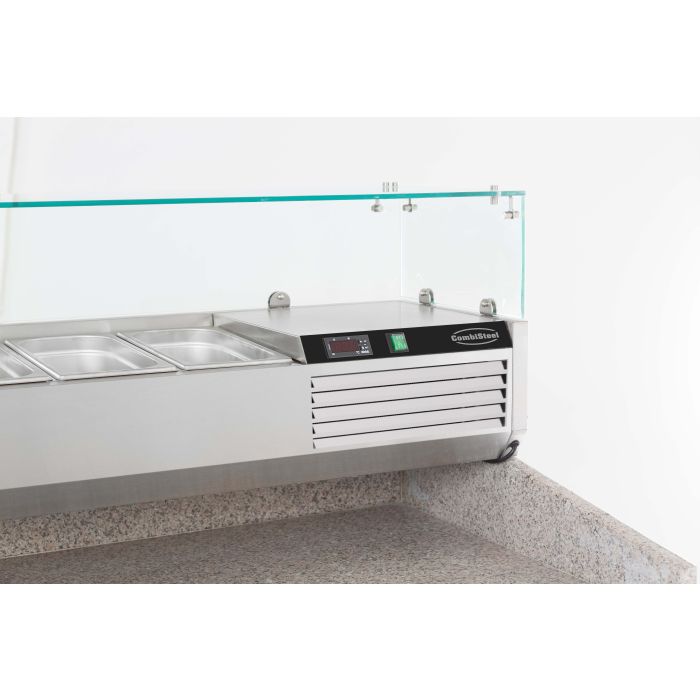 Gekoelde opzetvitrine 1/3 GN x 7 Gekoelde opzetvitrine 1/3 GN x 7