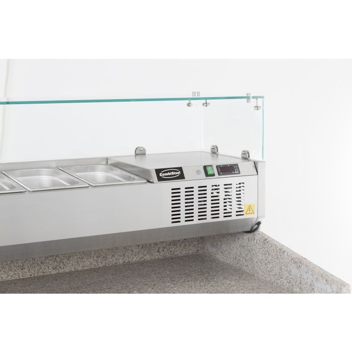 Gekoelde opzetvitrine 1/4 GN x 8 Gekoelde opzetvitrine 1/4 GN x 8