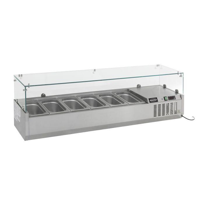 Gekoelde opzetvitrine 1/4 GN x 8