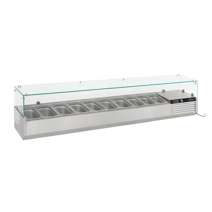 Gekoelde opzetvitrine 1/4 GN x 10