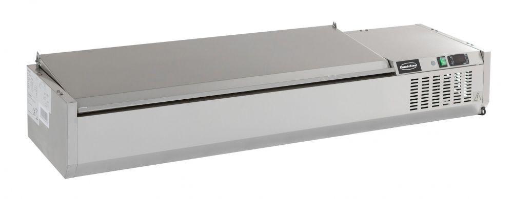 Opzetvitrine rvs deksel 1/4 GN x 5