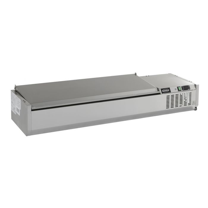 Opzetvitrine + RVS deksel 6x1/4GN