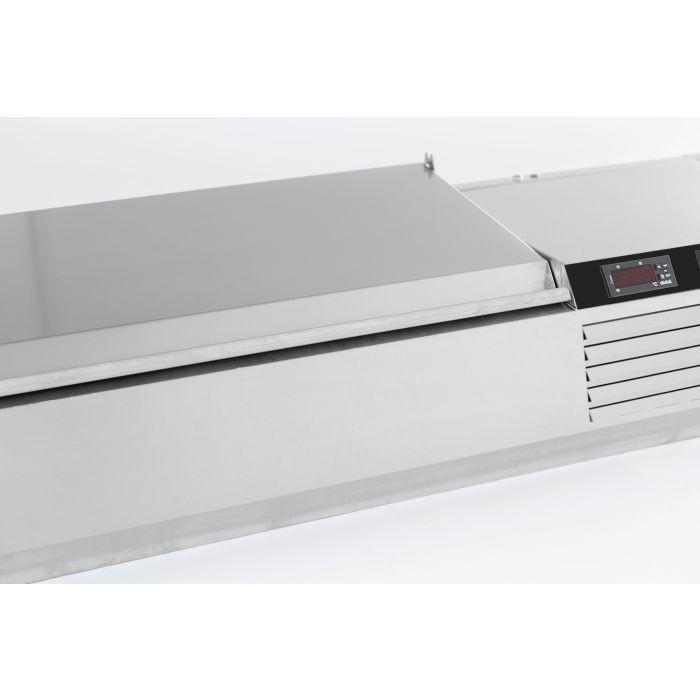 Opzetvitrine rvs deksel 1/4 GN x 6 Opzetvitrine rvs deksel 1/4 GN x 6