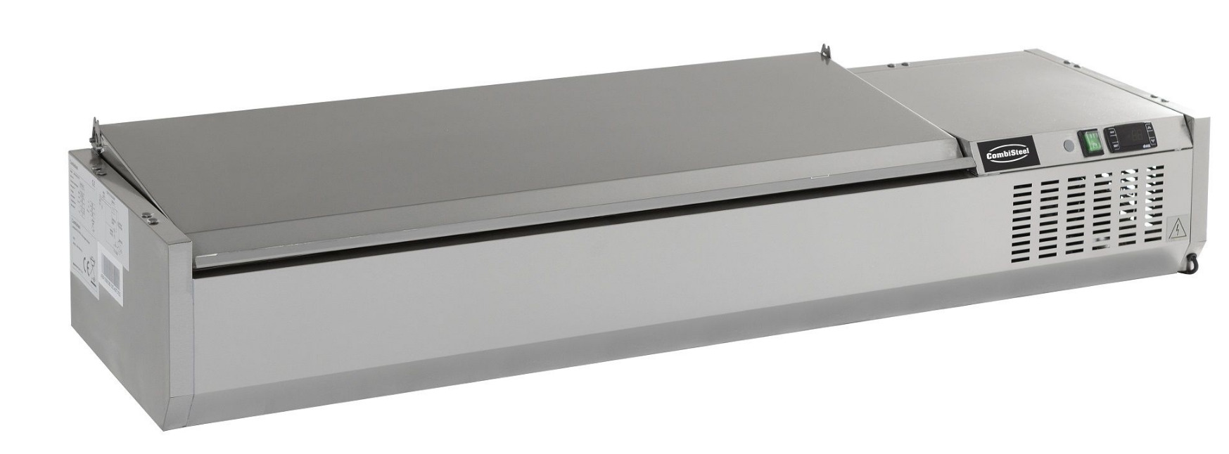 Opzetvitrine + RVS deksel 6x1/3GN