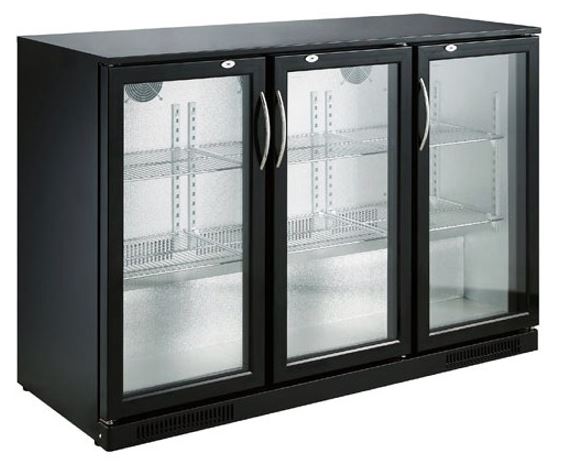 Barkoeler zwart 3 glasdeuren