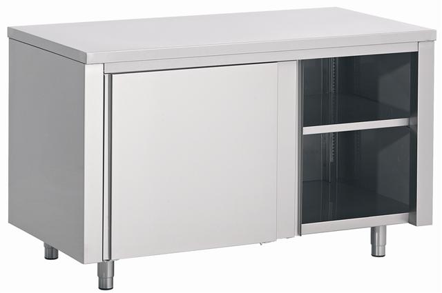 Werktafel met schuifdeuren 1400x700 Werktafel met schuifdeuren 1400x700
