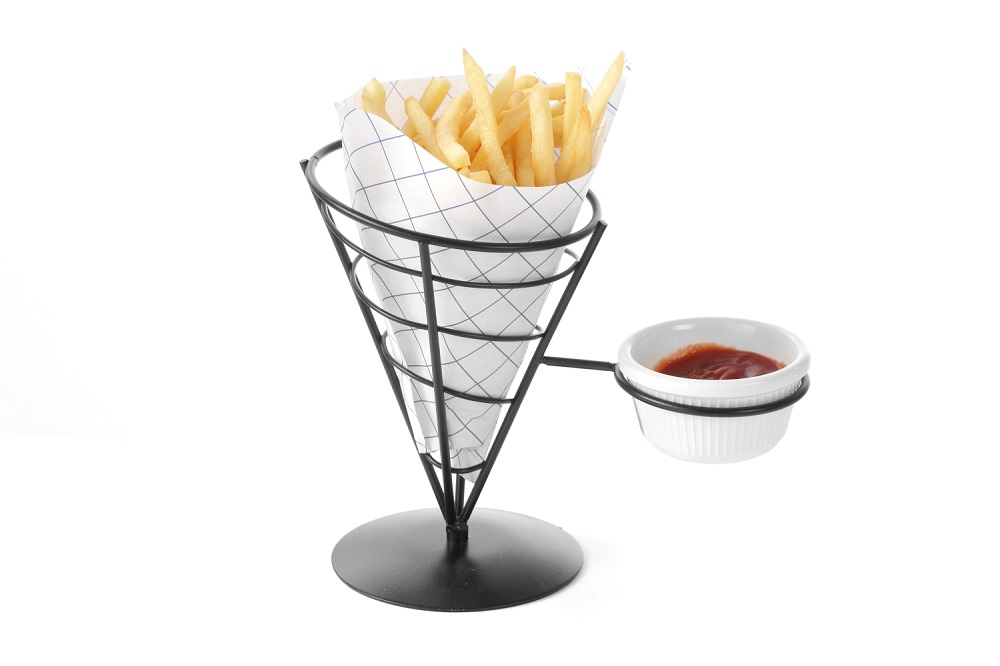 Frietzakhouder met Saushouder Zwart Frietzakhouder met Saushouder Zwart