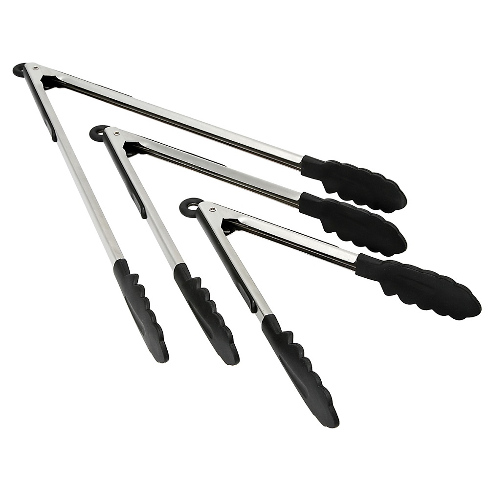 Serveertang Chroom+Soft Grip 240mm