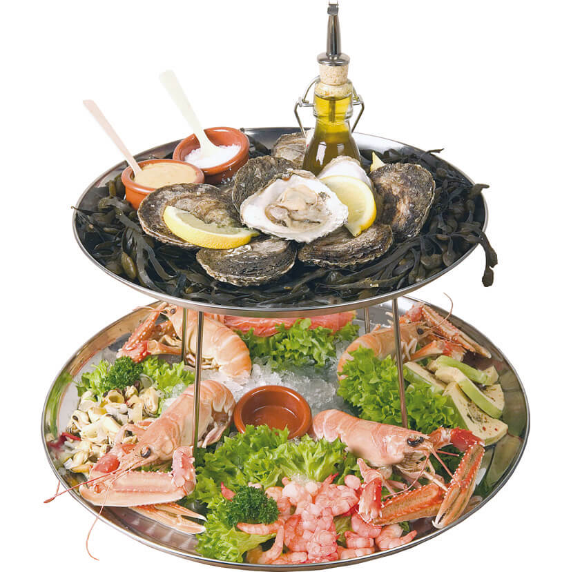 Zeevruchten-plateaustandaard RVS Zeevruchten-plateaustandaard RVS