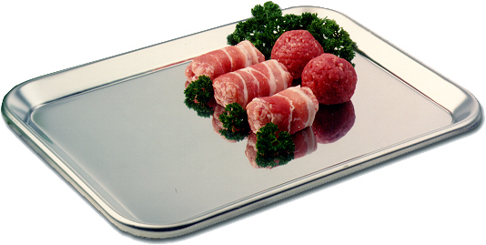 Vitrineplateau RVS 345x245mm