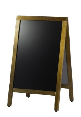 Krijtstoepbord 50x85cm Zwart