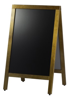 Krijtstoepbord 70x120cm Zwart