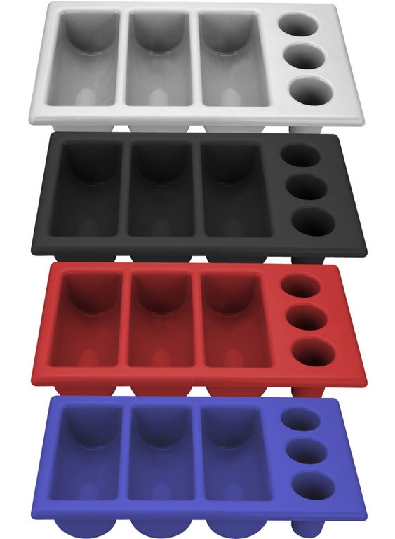 Bestekbak GN 1/1 6-vaks Grijs