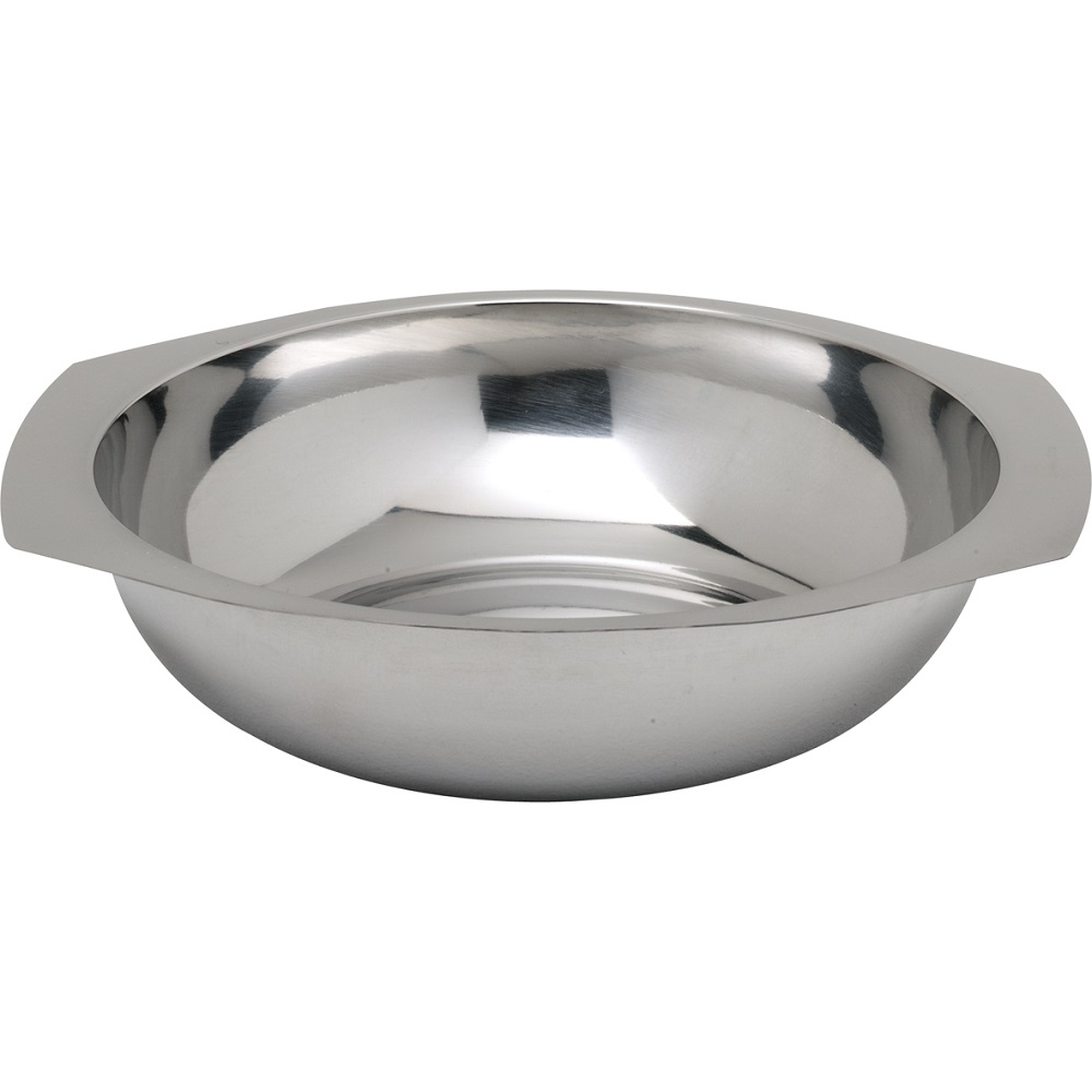 Groenteschaal+grepen RVS Ø120x30mm Groenteschaal+grepen RVS Ø120x30mm