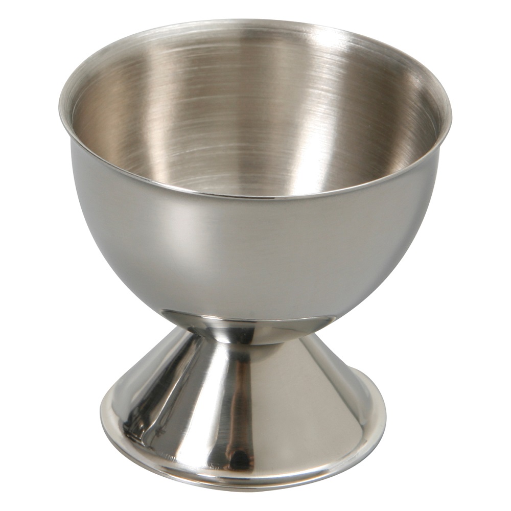 Eierdopje op voet RVS 50x45mm 6st. Eierdopje op voet RVS 50x45mm 6st.