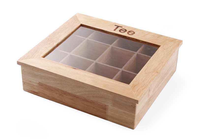 Theekist Hout 12-vaks