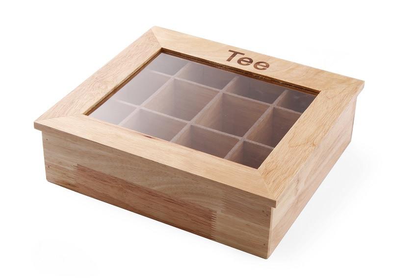 Theekist Hout 12-vaks