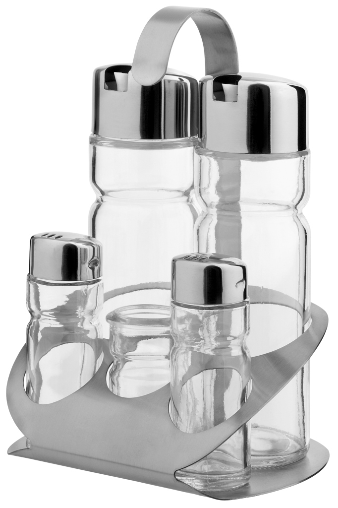 Menage RVS 5-delig 130x110x185mm Menage RVS 5-delig 130x110x185mm