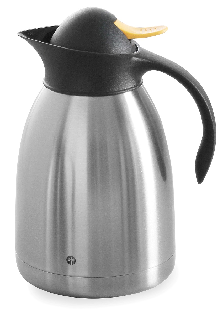Thermoskan RVS Zwart/Geel 1L