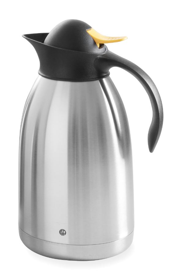 Thermoskan RVS Zwart/Geel 2L Thermoskan RVS Zwart/Geel 2L