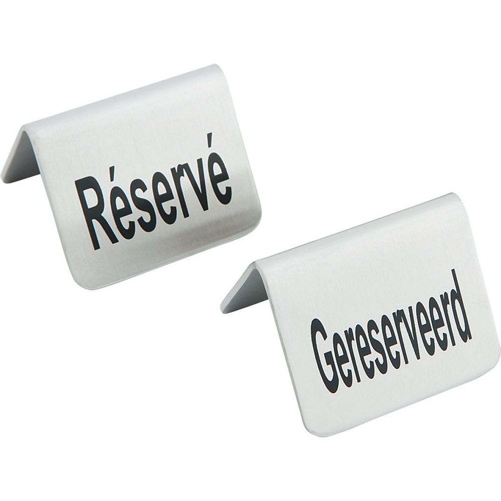 Tafelstandaard Reserviert Chroom 4x